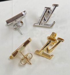 Pendientes clásicos con diseño de letras para mujer, regalo para amantes de la boda, regalo de compromiso, joyería de lujo