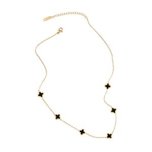 Collier de luxe en forme de trèfle pour femmes, Style mignon, Bracelets en or 18 carats, cadeau