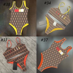 Designer dames sportondergoed gewatteerd badpak met lage rug contrastkleur sexy eendelig badpak zwembadfeest badmode strandzwembodysuit