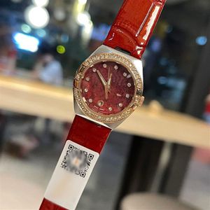 Luxe Vrouwen Horloge Topmerk Designer Diamond Lady Horloges 29 Mm Lederen Band Horloges Voor Womens Valentijnsdag Day2480