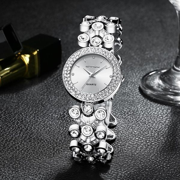 Relojes de lujo para mujer CRRJU cielo estrellado reloj femenino reloj de pulsera de cuarzo reloj de pulsera de moda para mujer reloj mujer relogio feminino nice2557