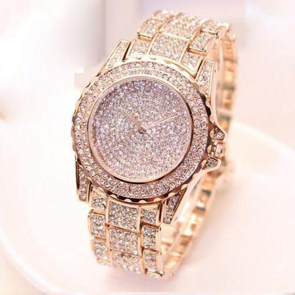 Les femmes de luxe regardent des ramines complètes pour femmes en acier inoxydable regardent les montres de bracelet quartz élégants1 285m