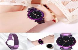 Luxury Women Watches Ladies Magnetic Starry Sky Clock Fashion Fashion Wall Wutpatches8486662