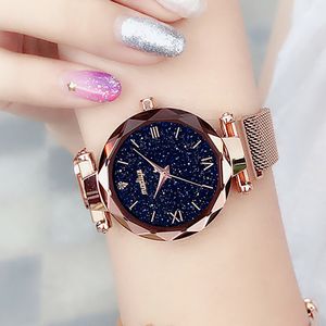 Luxe vrouwen horloges magnetische sterrenhemel vrouwelijke klok quartz horloge mode dames polshorloge reloj mujer relogio feminino t190619