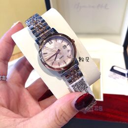 Montres De Luxe Pour Femmes Mouvement À Quartz Montre Habillée Coquillage Cadran Rose Perle Bracelet En Acier Inoxydable Splash Conception Étanche Montre-Bracelet Auto Date Horloge Montre De Luxe