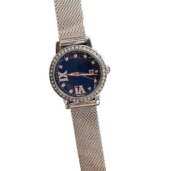 orologi da donna di lusso Top Brand Designer orologio da donna con diamanti Cinturino in acciaio a maglie 32mm orologi da polso con data automatica donna di alta qualità Compleanno Natale Regalo per la festa della mamma