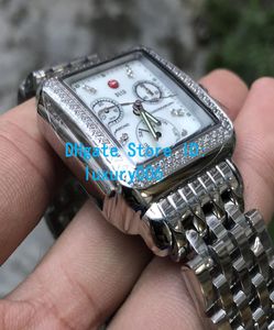 Luxe dames039S Bekijk Michele Signature Deco Diamonds Mop Shell Dial Diamond Mark Quartz Beweging WORDEN DRames039S MWW06P0006126103