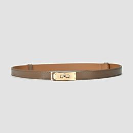 Luxe damesriem dunne damesriem zwart wit ceinture verstelbaar klassiek elegant cinture eenvoudig effen kleur casual designer riem oranje bruin yd013 B4