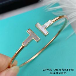 Bracelets pour femmes de luxe Designer Fashion Bangle Bijoux 925 Silver Bracelet V Gold Inralide White Natural Turquoise Mère de nacre Miroir Mirror LJ452