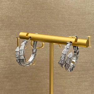 Luxe Dames Merk Designer Oorbellen Oor Stud Snake Head Vrouwen Diamant Temperament Mode Oorbel Dames Bruiloft Sieraden Cadeau Accessoires