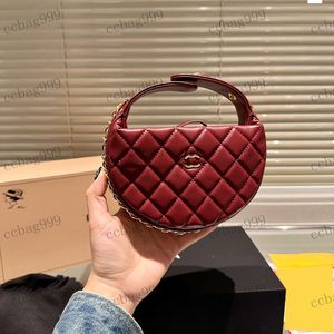 Mini bolso de maquillaje clásico de lujo para mujer, bolso de almacenamiento de cuero, bolso de caviar rombock, herrajes de metal con hebilla en C, monedero de princesa, monedero, tarjetero de diseñador, bolsos de 12cm