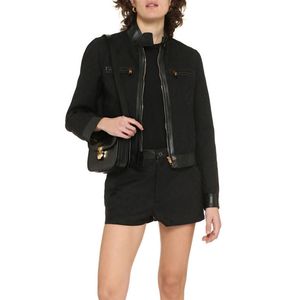 Veste de créateur de luxe pour femmes, ensemble deux pièces, pantalon, jupe courte, vêtements doubles lettres, vêtements d'extérieur, col ras du cou, manches longues, style de loisirs, vêtements de sport, taille SML