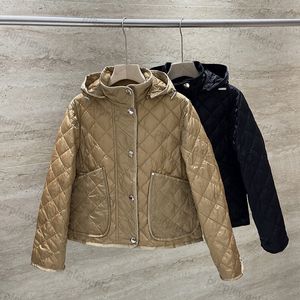 Chaqueta con capucha para mujer Abrigos térmicos para exteriores Abrigo de cintura de diseñador de moda Abrigos de algodón para niñas