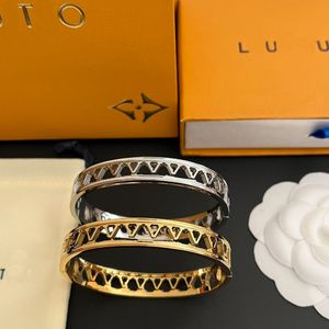 Luxe Womens Letter Bangle Box Verpakking Boutique Sieraden Nieuwe Mode Stijl Gift Bange Klassieke Designer Sieraden 925 Verzilverde Armband