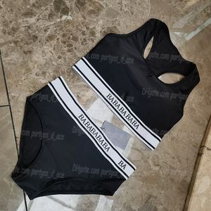 Diseñador Women Tankinis Black Beach Bra Briefs Verano Sexy Split Split Bathing Suits Sporty Lingery Awear Rear Cartas Swimsuits Band de cintura para trajes