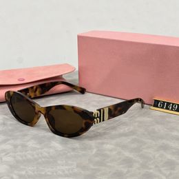 Lunettes de soleil de luxe pour femmes designer Mui Mui couleur mixte lunettes de soleil œil de chat adumbral pour hommes chauds rétro lunette de soleil plein cadre uv400 lunettes mode hg137 C4