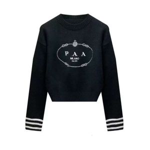 Pull de luxe pour femmes début d'automne 23ss nouveau style top en tricot logo lettre col rond tricots designer pull femmes vêtements