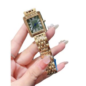 Montre de réservoir de luxe pour femmes Montres carrées Diamant Premium Mouvement à quartz Bracelet en acier inoxydable Verre saphir Étanche Femmes Montres-bracelets # 345