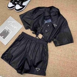 Luxury Womens Track Sweing Suit Fashion With Nylon Fabric Classic Top Pants Top Camiseta de chándal Swein Swein Swein Sweatshirt S-L
