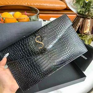 Luxe dames klassieke klep kaviaar portemonnees designer tassen heren portefeuilles kruislichaam schouder envelop tas mode lederen bakken handtassen krokodil patroon koppelingszak