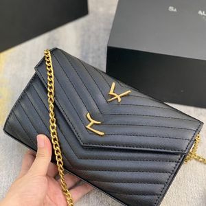 Nuevo Bolso cuadrado retro Bolso de sobre simple Bolso de hombro con cadena de moda Bolsos cruzados con textura de onda clásica Bolsos de viaje de ocio