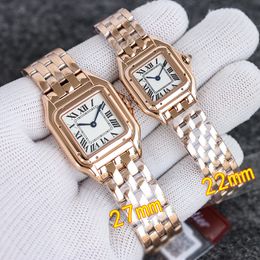 Relojes de relojes para mujeres de lujo Madring de cuarzo Panttere de alta calidad Relojes de diamantes de acero inoxidable para damas Gold Silver Relojes Montre de Luxe