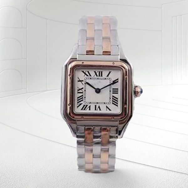 Montre de luxe pour femme, montre-bracelet, réservoir, quartz, diamant, platine, cadran carré, acier inoxydable, cadeau élégant pour dame