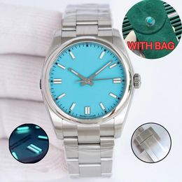 Reloj para mujeres con relojes de bolsas verdes relojes de alta calidad 36 mm 31 mm 41 mm Watch 904L Movimiento automático de acero Perpetual Dial multicolor Montre de Luxe AAA