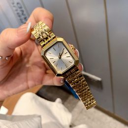 montres de luxe pour femmes Top Marque Designer Rectangle dame montre Tous les bracelets en acier inoxydable 23mm montres-bracelets femmes de haute qualité Anniversaire Noël Cadeau de fête des mères