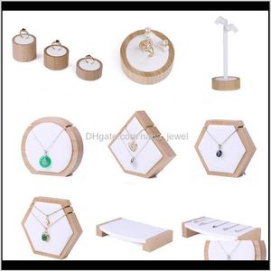 Luxe Houten Sieraden Display Stand Sieraden Displays Boutique Teller Beurs Showcase Exposant Ring Oorbel Ketting Bracelet256v