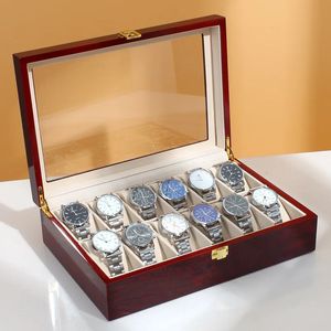 Luxury en bois 23561012 Grilles de montre Boîte de montre Boîtes de support en bois Boîtes pour les hommes Regardez les bijoux affichage 240415