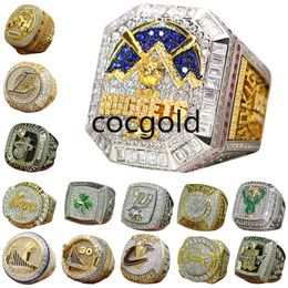 Bague de championnat du monde de basket-ball de luxe Designer 14K Gold 2023 Nuggets JOKIC Champions Anneaux pour hommes Femmes Star Diamond Sport Bijoux
