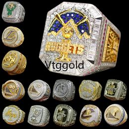 Luxe World Basketball Championship Ring Set Designer 14K Gold Nuggets JOKIC Champions Ringen voor Heren Dames Star Diamond Sport Sieraden