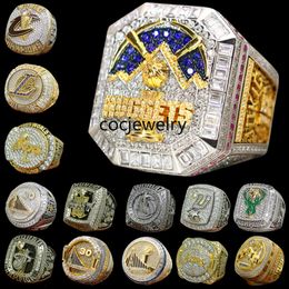 Luxe World Basketball Championship Ring Designer 14K Gold Nuggets Team JOKIC Champions Ringen voor Heren Dames Diamond Star Jewelrys