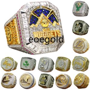 Championnat du monde de basket-ball de luxe Bague Designer 14K Gold Nuggets JOKIC Champions Anneaux pour hommes Femmes Diamond Star Jewelrys