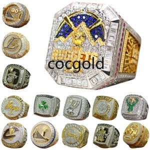 Luxe World Basketball Championship Ring Set Designer 14K Gold Nuggets Team JOKIC Champions Ringen voor Heren Dames Star Diamond Sport Sieraden