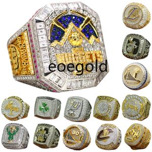 Bague de championnat du monde de basket-ball de luxe Set Designer 14K Gold 2023 Nuggets JOKIC Champions Anneaux pour hommes Femmes Diamond Star Jewelrys