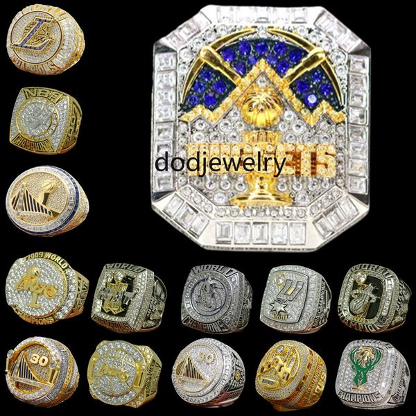 Bague de championnat du monde de basket-ball de luxe Designer 14K Gold 2023 Nuggets JOKIC Champions Anneaux pour hommes Femmes Star Diamond Sport Bijoux