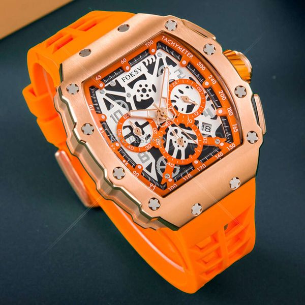 RM Tourbillon Reloj de pulsera de lujo para hombres Fabricantes Negocios para impermeable Etiqueta OEM rectangular Reloj de cuarzo único personalizado Cronógrafo Privado