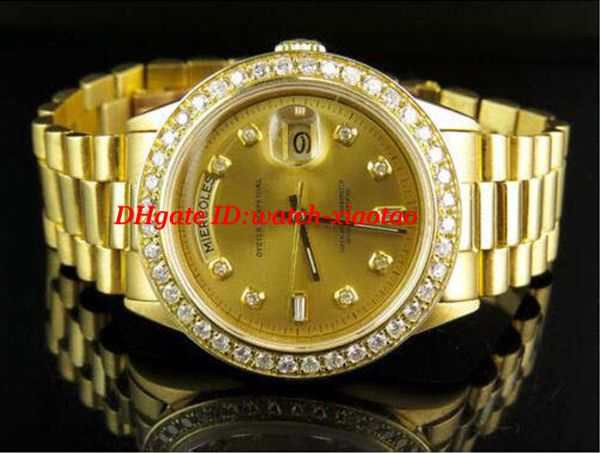Montre-bracelet de luxe 18K Mens Yellow Gold 41MM Diamond Watch Automatic Mens Watch Men's Watches Top Quality