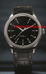 Relógio de pulso de luxo 39mm 18k ouro branco 50609 diamante novo relógio mecânico automático masculino relógio de alta qualidade