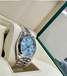 Luxe polshorloge Automatisch 2023 QC MERK DATEJUST Day-Date President 40 Platinum Blue Glacier Quadrant Roman 228206 op de officiële website