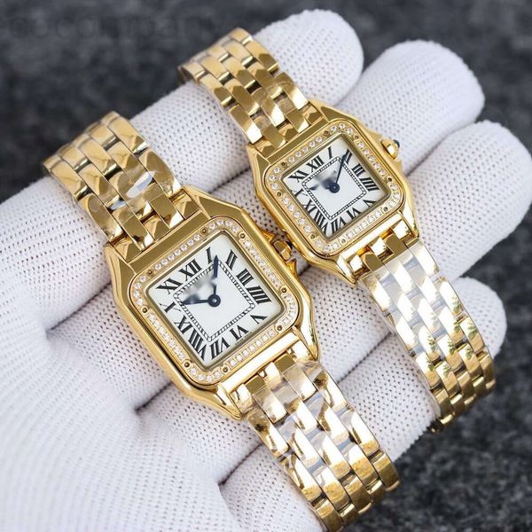 Luxury Wallwatch C Fashion 2023 Watch Luxury Panther de Designer Women Gold Women's High Sense Diamond Acero Band de acero PROBA EDITION CART ZWHZ YBFS