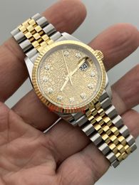 Reloj de pulsera de lujo Datejust 36 126233 18K Champagne Diamond Dial Jubilee 2023 Reloj automático para hombre