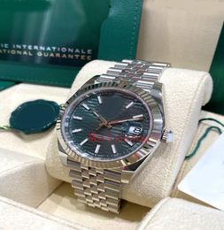 Luxury Wallwatch DateJust 41 Mint Green Motif Dial 2022 Reloj 41 mm Ref 126334 Men039s Reloj automático25468279