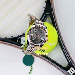 Relógio de pulso de luxo Datejust 41mm dois tons rosa ouro Wimbledon Jubilee - 126331-0016 Relógio automático masculino285Z