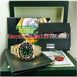 Luxe polshorloge Nieuwe Sapphire Green Index 116718 II Ceramic Automatic Mens Men's Watch Watches Original Box Files243G