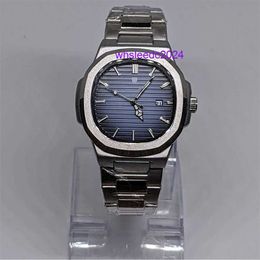 Роскошные наручные часы Pateksphilipes 5711/1a-011 Мужские часы Кварцевые механические часы с синим циферблатом HB HPWP