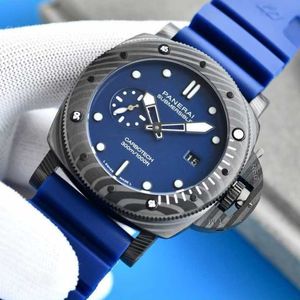 Luxe polshorloge Waterdicht designer horloge Mechanisch automatisch uurwerk Saffierspiegel 47 mm Rubberen sporthorloges voor heren Pam Weng
