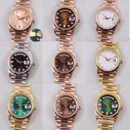 Montre-bracelets de luxe pour les dames Automatic Double Calendar Prime Date 41 mm en acier inoxydable Rose Bracelet Sapphire Glass Lumineux RLX Montre des hommes Watch 2023